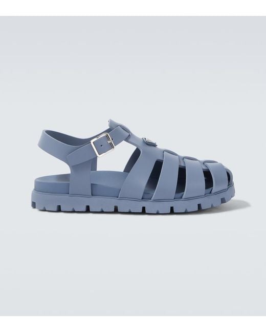 Prada Blue Fisherman Sandals for men