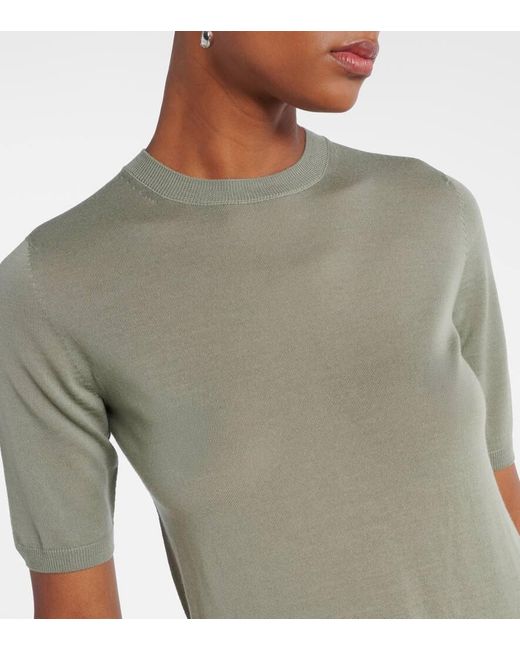 Max Mara Green Gerico Virgin Wool Top