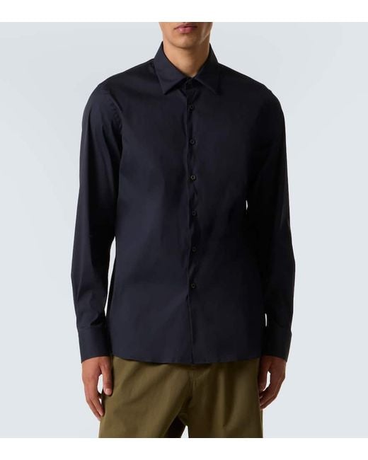 Chemise En Coton Prada pour homme en coloris Blue