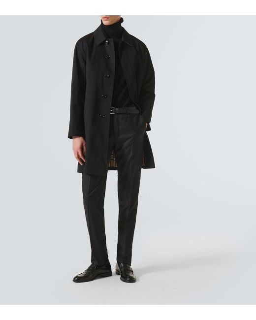 Slowear Black Wool Straight Pants for men