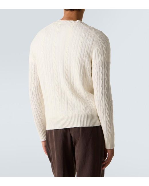 arch4 White Duke Street Cable-Knit Cashmere Sweater for men