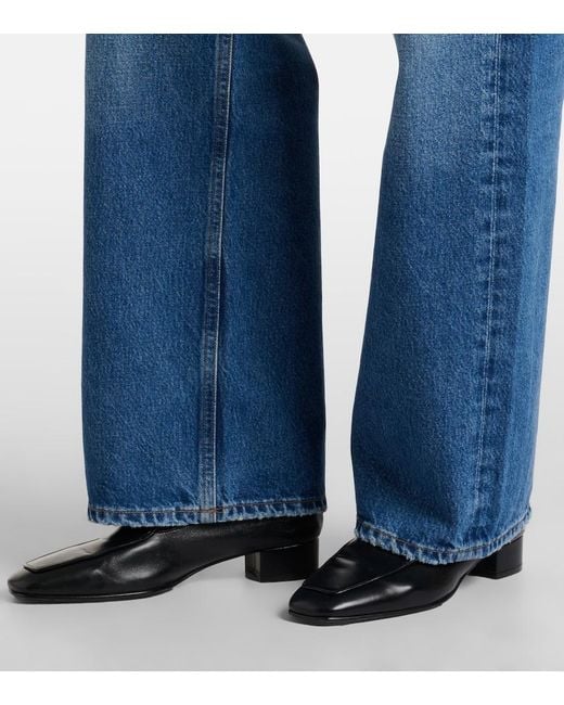Citizens of Humanity Blue Lindz Low-Rise Wide-Leg Jeans