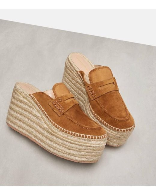 Alpargatas Con Cuna Maxilla De Ante Gianvito Rossi de color Brown