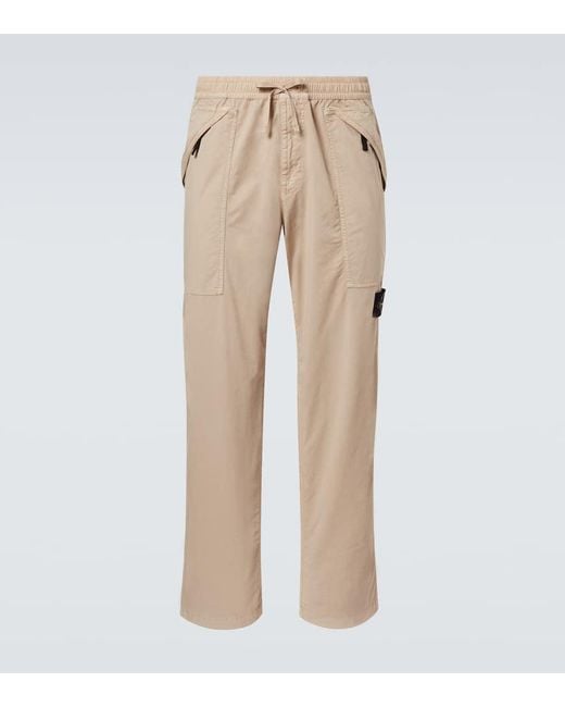 Stone Island Hose Compass Aus Twill in Natural für Herren