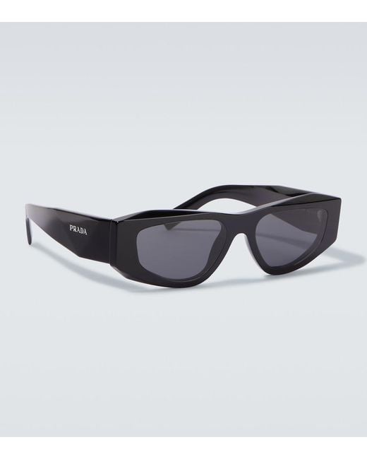 Prada Black Symbole Rectangular Sunglasses for men
