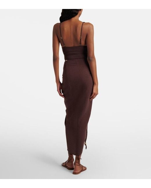 Melissa Odabash Brown Pareo Winnie Aus Baumwolle