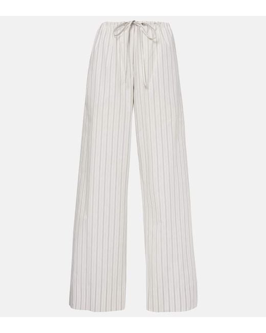 Pantalon Ample Hypnosta En Coton The Row en coloris White