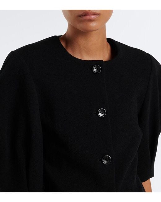 Max Mara Black Jersey Jacquard Jacket