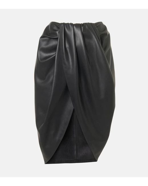 Stella McCartney Gray Midirock Aus Lederimitat