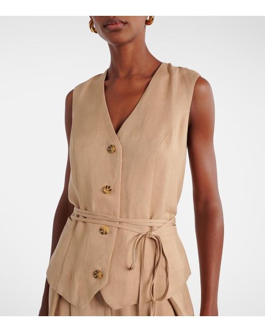 Faithfull The Brand Natural Felix Belted Vest