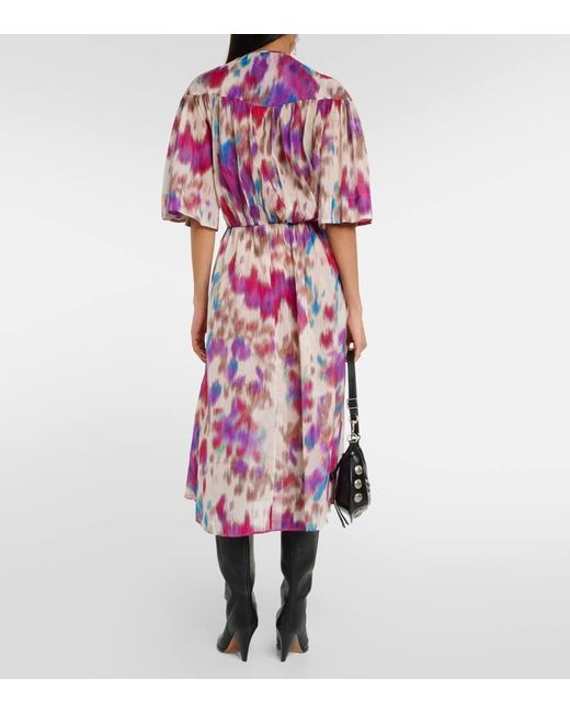 Vestido midi de algodon Isabel Marant de color Purple