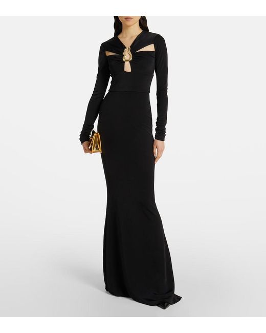 Rebecca Vallance Black Domenica Cutout Gown