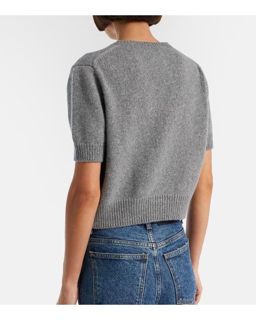 Khaite Gray Jas Cashmere Top