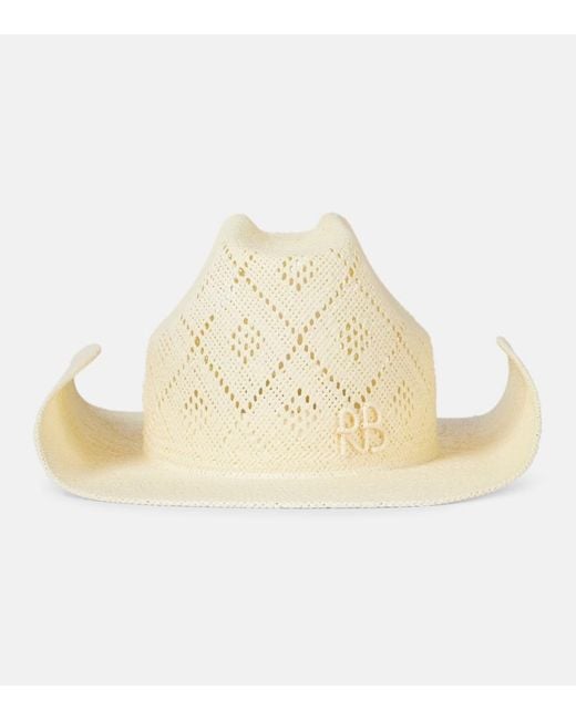Ruslan Baginskiy Natural Logo Straw Boater Hat