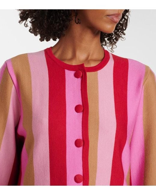 Rixo Pink Cardigan Mirja Aus Einem Wollgemisch