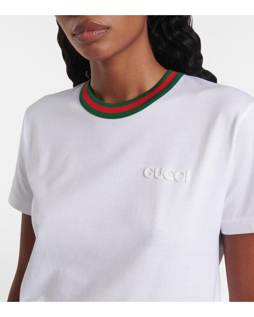 Gucci White Web T-Shirt