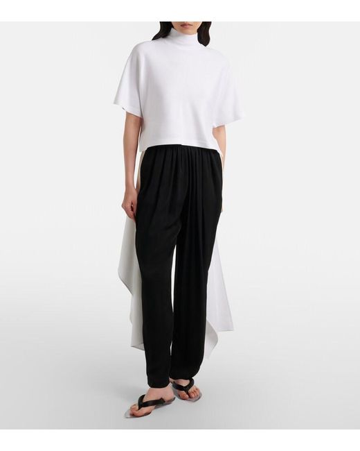 Alaïa Black Cady Straight Pants