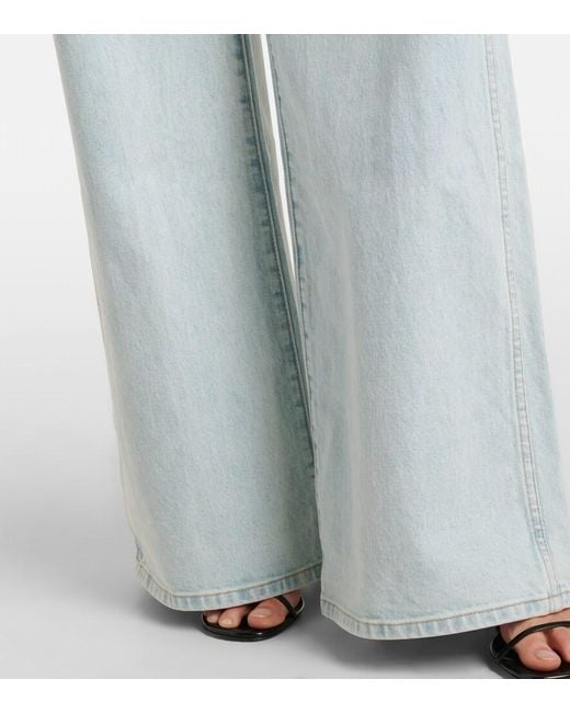 Khaite Blue Dane Wide-Leg Jeans