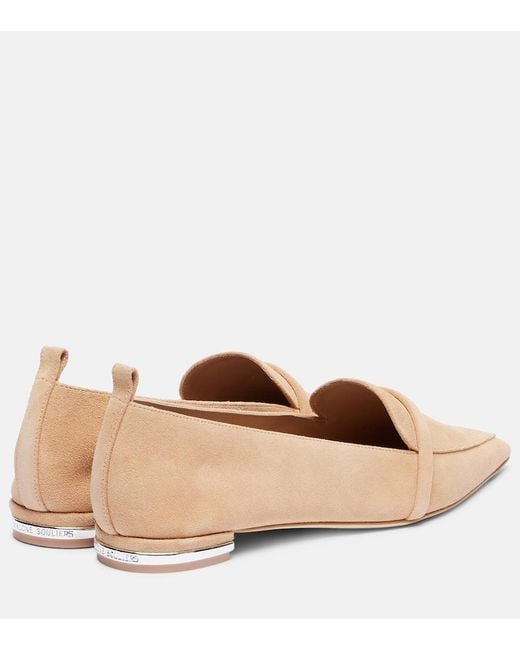 Malone Souliers Natural Dora 10 Suede Loafers