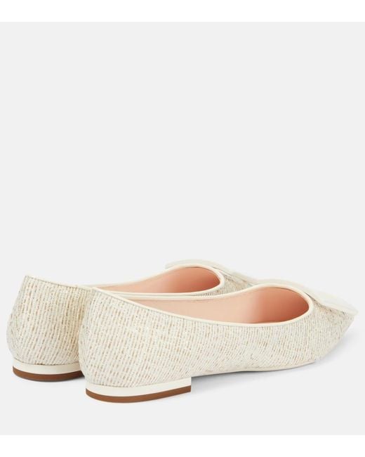 Roger Vivier Natural Gommettine Ballet Flats