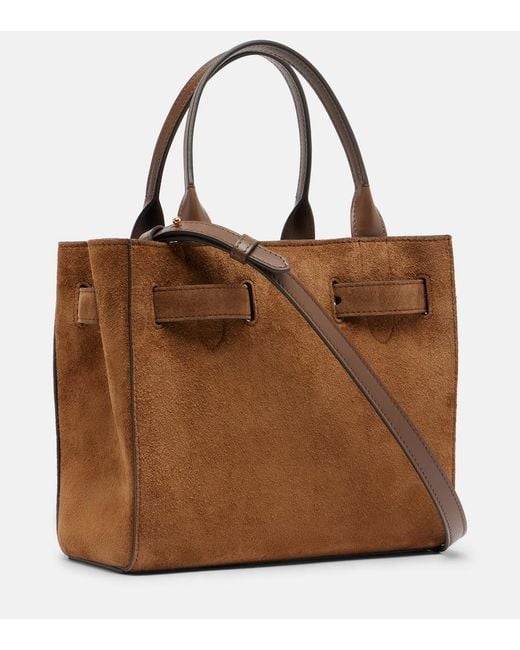 Tom Ford Brown Audrey Small Suede Tote Bag