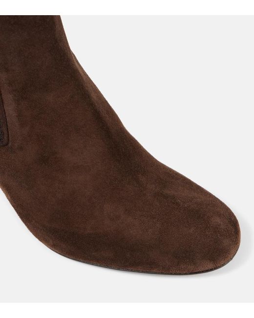 Christian Louboutin Brown Turelastic 85 Suede Chelsea Boots