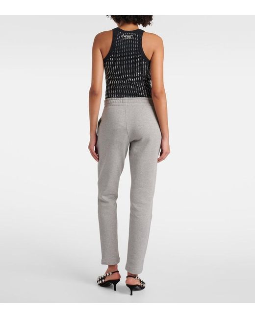 The Attico Gray Cotton Fleece Sweatpants