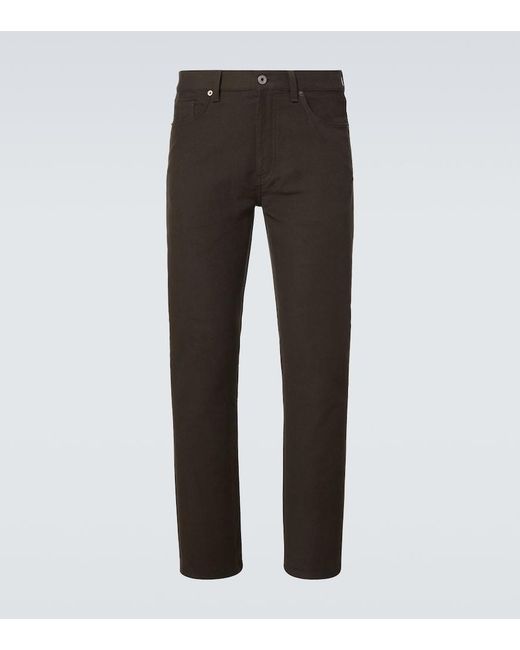 Zegna Gray Roccia Cotton And Cashmere Straight Pants for men