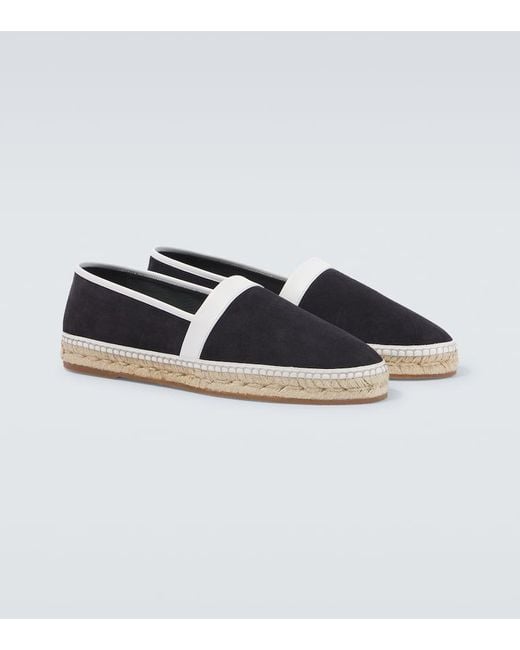 Manolo Blahnik Espadrilles Nerano Aus Veloursleder in Blue für Herren