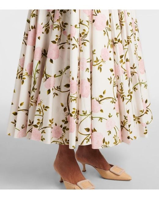 Giambattista Valli Metallic Floral Cotton Gown