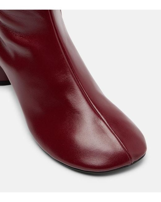 Proenza Schouler Red Glove Leather Ankle Boots
