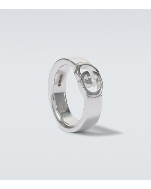 Gucci Ring Interlocking G Aus Sterlingsilber in White für Herren