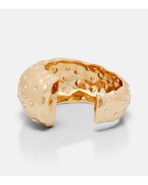 Self-Portrait Metallic Crystal-Embellished Cuff Bracelet