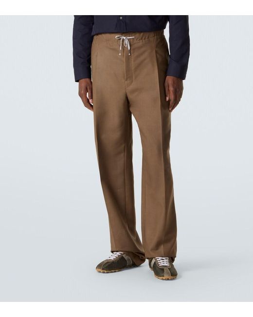 Maison Margiela Brown Mohair And Wool Straight Pants for men