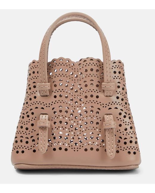 Alaïa Pink Le Mina Mini Leather Crossbody Bag