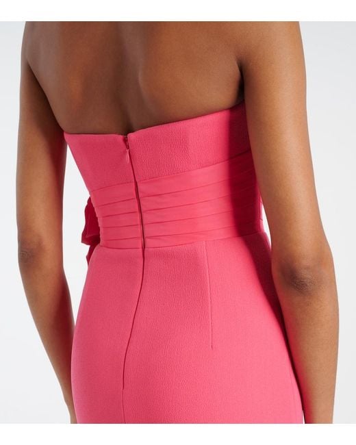 Rebecca Vallance Pink Midikleid Aus Crepe
