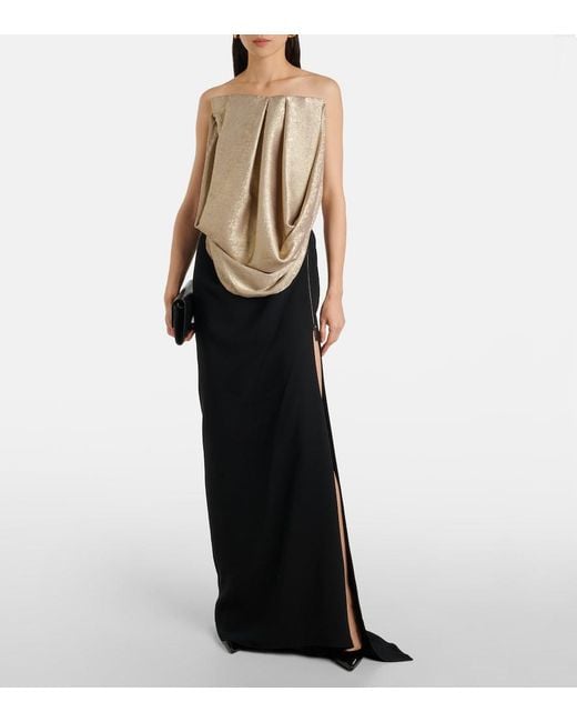 Maticevski Natural Zeal Draped Lame Top