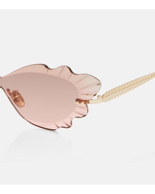 Aquazzura Pink Palm Beach Cat-Eye Sunglasses