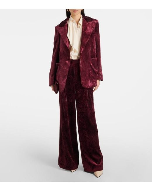 Dorothee Schumacher Red Oversized Corduroy Blazer