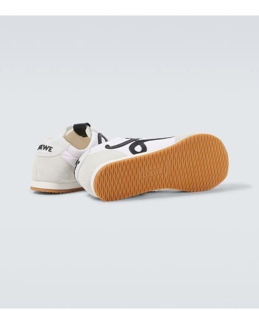 Loewe White Ballet Runner 2.0 Nylon & Calfskin Sneakers for men