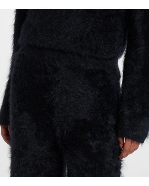 Lisa Yang Black Ellery Brushed Cashmere Flared Pants