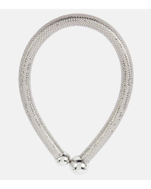 Rabanne White Pixel Chainmail Necklace