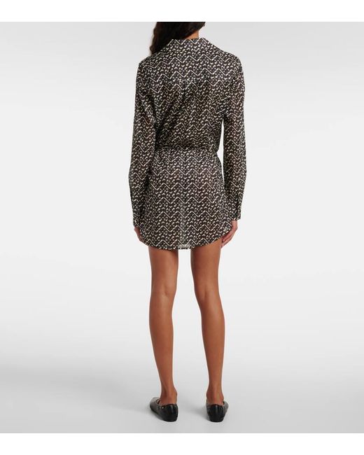 Vestido Corto De Algodon Tory Burch de color Gray