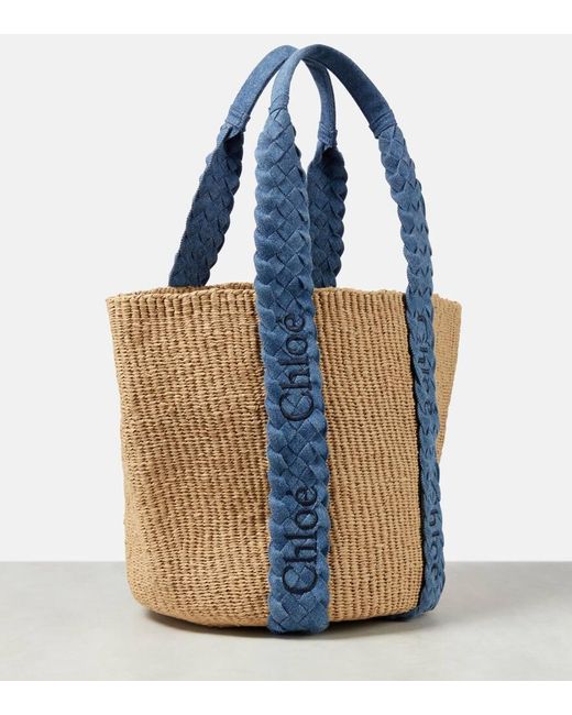 Chloé Blue Tote Woody Large