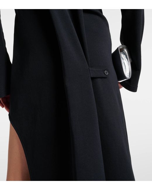 Courreges Black Twist Cotton-blend Pique Polo Dress
