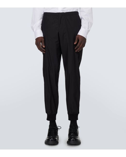 Prada Black Silk Blend Sweatpants for men