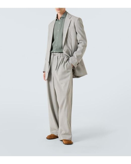 Loewe Brown Flex Suede Loafers for men