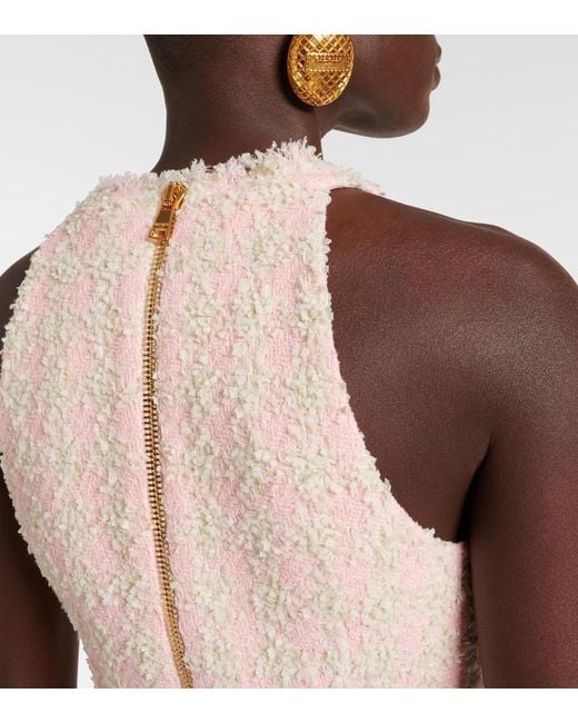 Balmain Natural Tweed Short Dress