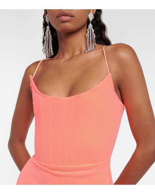 Alex Perry Pink Caine Corset Minidress
