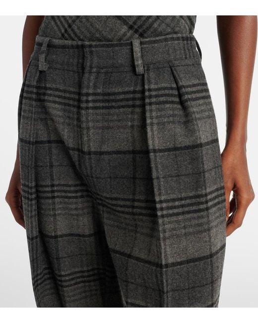 Ralph Lauren Black Weite Hose Jody Aus Wolle